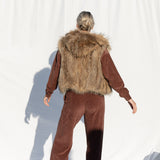 Alba Hooded Vest in Natural - Mode & Affaire