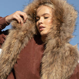 Alba Hooded Vest in Natural - Mode & Affaire