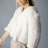 Macie Faux 3/4 Jacket in Pearl - Mode & Affaire