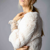 Macie Faux 3/4 Jacket in Pearl - Mode & Affaire
