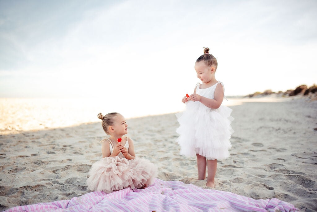 Tilly Tulle Tutu Dress in Oatmeal - Mode & Affaire