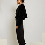 Macie Faux Long Sleeve Jacket in Onyx - Mode & Affaire