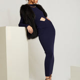 Sylvie Cropped Fur Vest in Onyx - Mode & Affaire