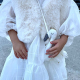 Kids Faux Fur Vest in Snow - Mode & Affaire