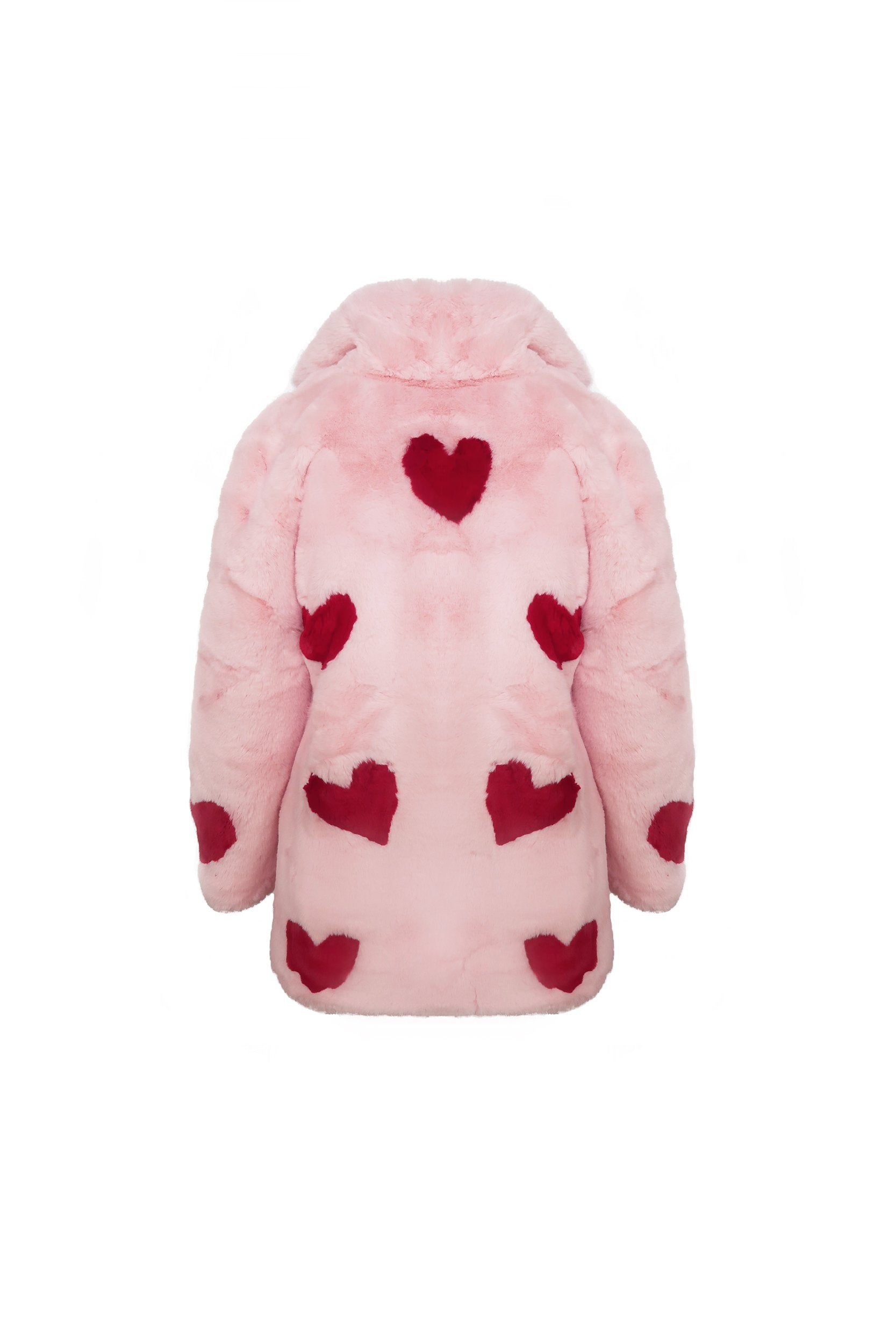 Queen Of Hearts Faux Mid Coat - Mode & Affaire