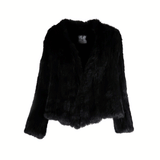 Cascade Rabbit Fur Jacket in Onyx - Mode & Affaire