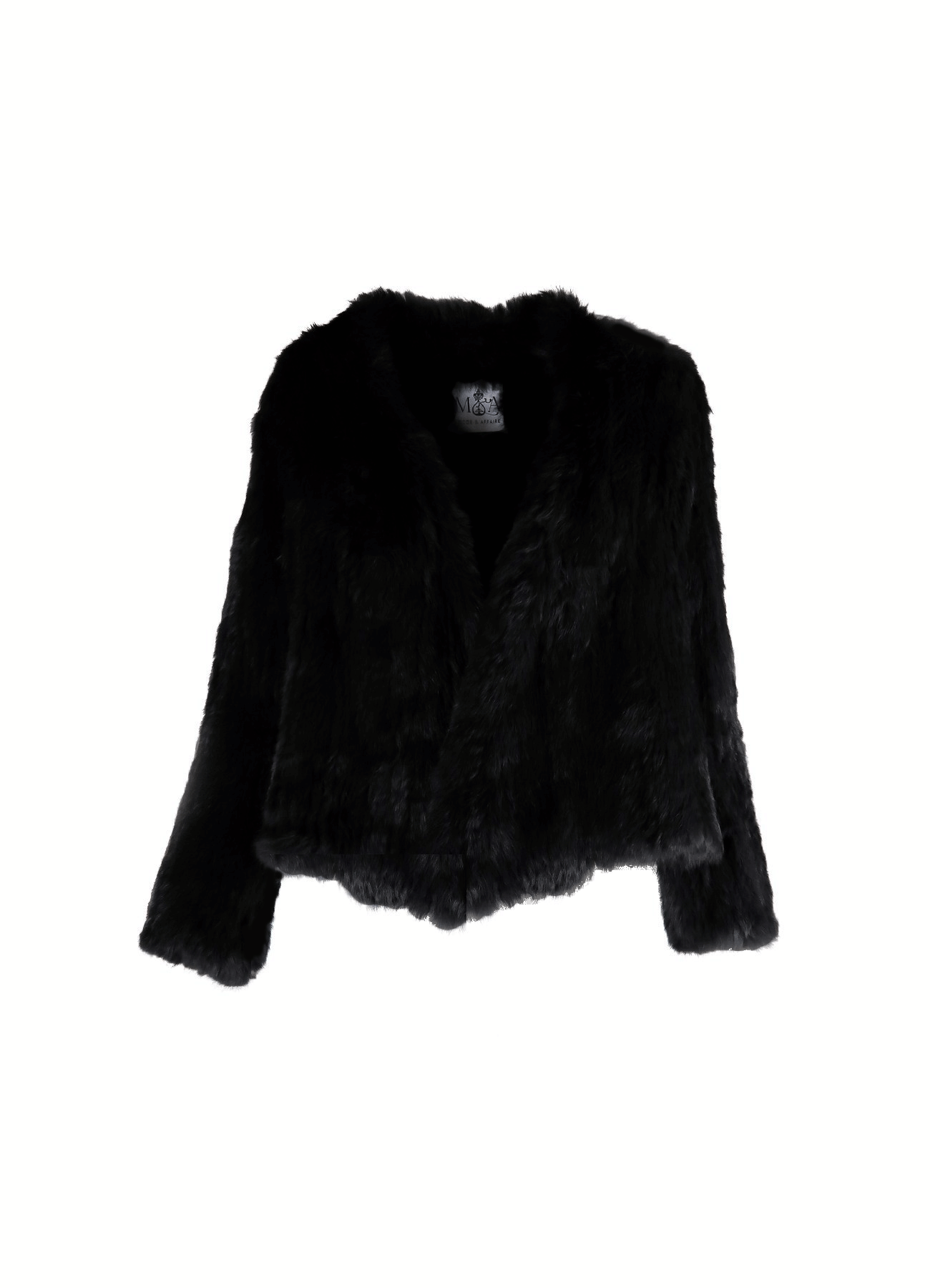 Cascade Rabbit Fur Jacket in Onyx - Mode & Affaire