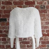 Macie Faux 3/4 Jacket in Snow - Mode & Affaire