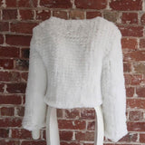 Macie Faux Jacket Long Sleeve in Snow - Mode & Affaire