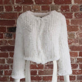 Macie Faux Jacket Long Sleeve in Snow - Mode & Affaire