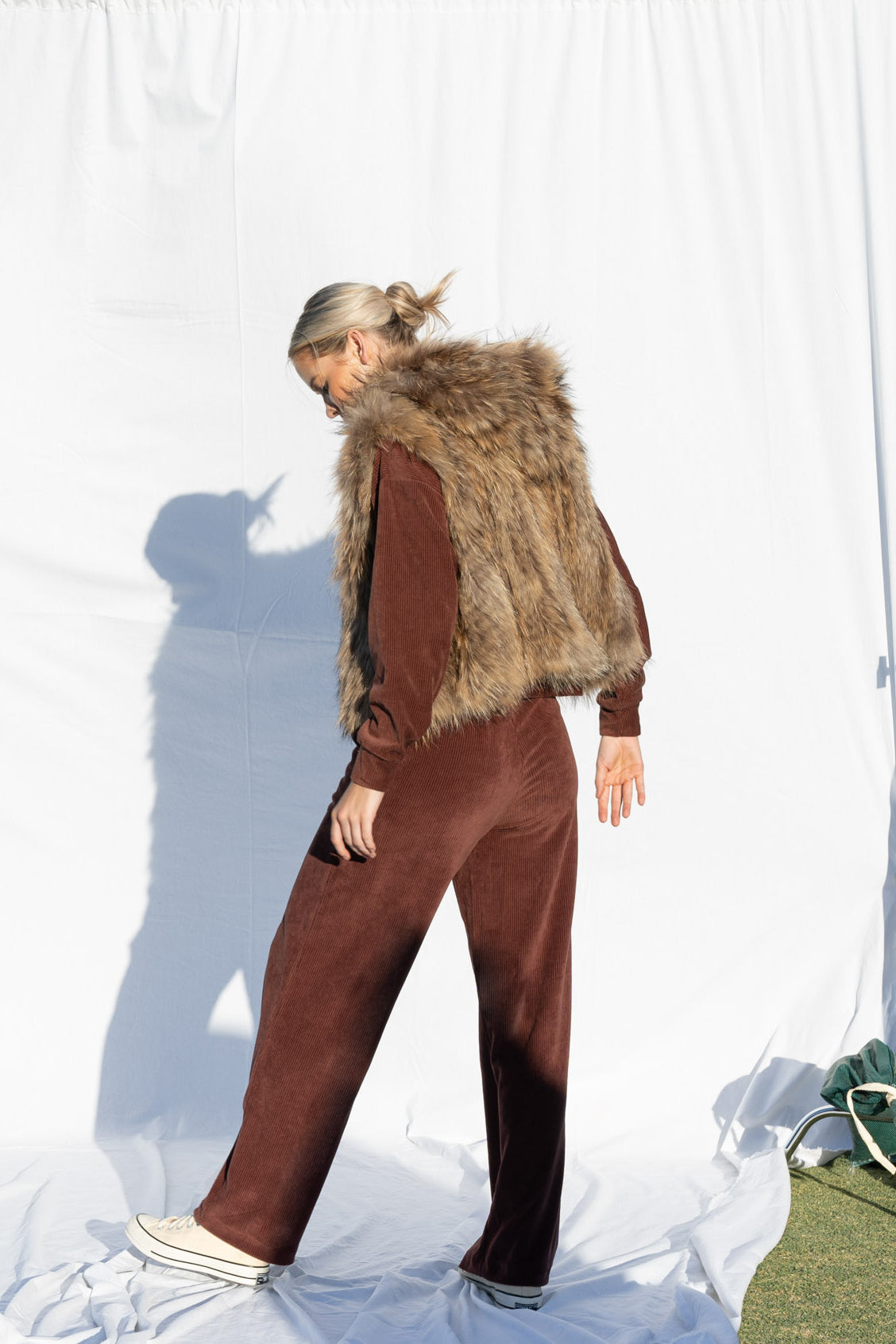 Alba Hooded Vest in Natural - Mode & Affaire