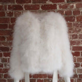 Saville Marabou Jacket in Snow - Mode & Affaire