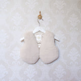 Kids Faux Fur Vest in Snow - Mode & Affaire