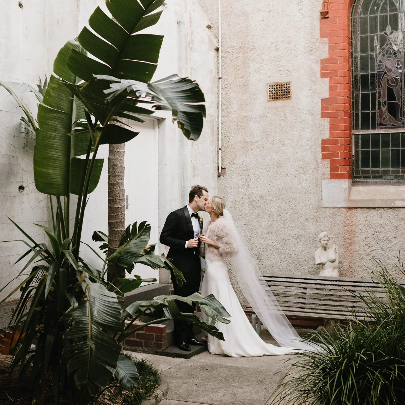 Caroline’s Dreamy Winter Wedding in Pale Pink Feathers