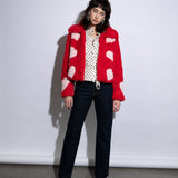 Queen Of Hearts Cropped Jacket Ruby