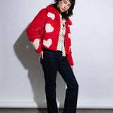 Queen Of Hearts Cropped Jacket Ruby