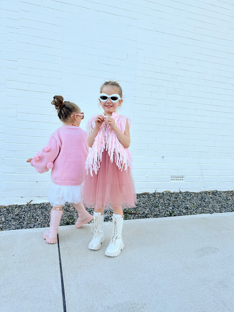Kids Tassel Vest in Pink - Mode & Affaire