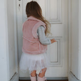 Lulu Biker Vest in Dusty Pink