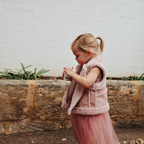 Lulu Biker Vest in Dusty Pink