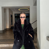 Willow Black Faux Fur Coat