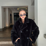 Willow Black Faux Fur Coat