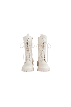 Aspen Girls Knee High Boots in Chalk
