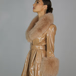 London Patent Coat in Camel - Mode & Affaire