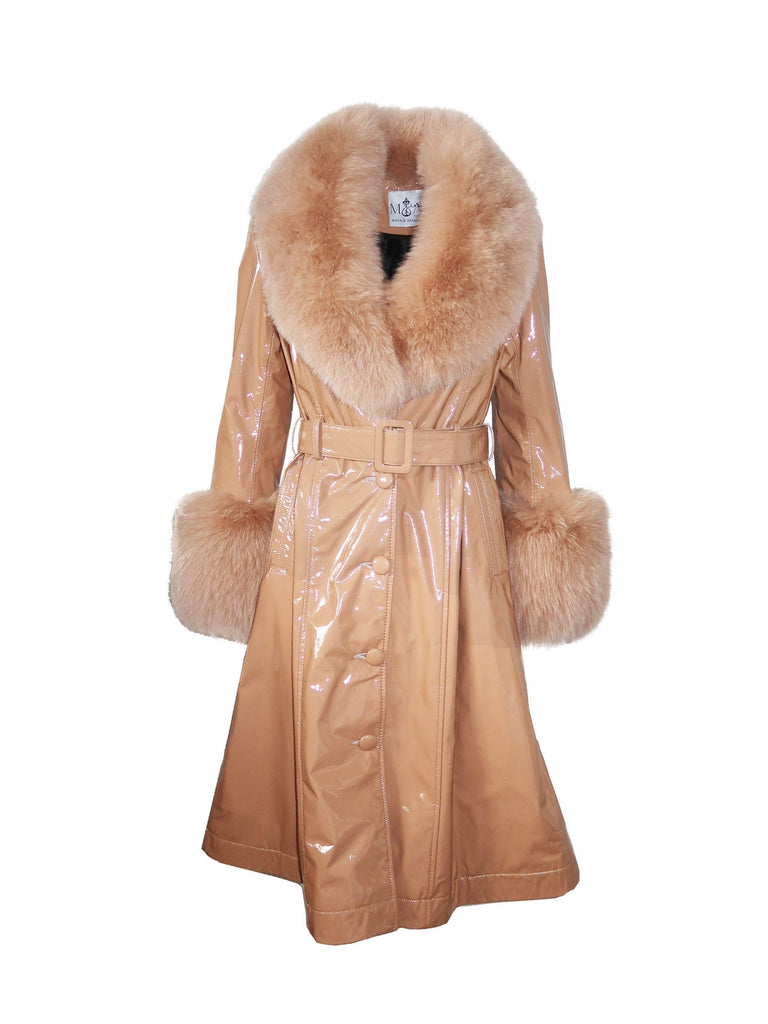 London Patent Coat in Camel - Mode & Affaire