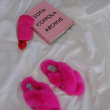 The Slippers in Hot Pink