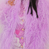 Valerie Lilac Feather Coat