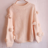 Pom Pom Sweater in Vanilla