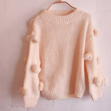 Pom Pom Sweater in Vanilla