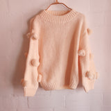 Pom Pom Sweater in Vanilla