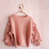 Pom Pom Sweater in Dusty Pink