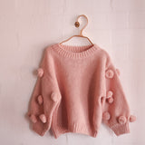 Pom Pom Sweater in Dusty Pink