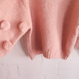 Pom Pom Sweater in Dusty Pink