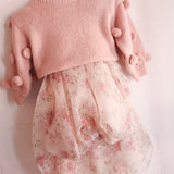 Pom Pom Sweater in Dusty Pink