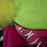 Angora Cashmere Beanie Neon