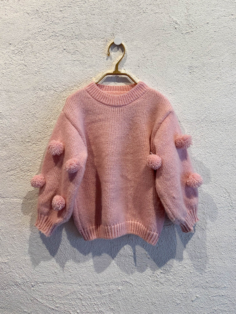 Pom Pom Sweater in Peony - Mode & Affaire