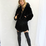High Society Faux Fur Jacket in Black - Mode & Affaire