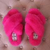Lexi Pink Fluffy Slippers