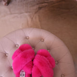 Lexi Pink Fluffy Slippers