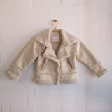 Lulu Biker Jacket in Stone