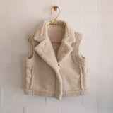 Lulu Biker Vest in Stone