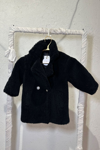 Kids black store teddy coat