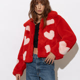 Queen Of Hearts Reverse Cropped Coat