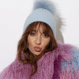 Angora Beanie Azure