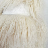 Mongolian Fur Jacket in Cream