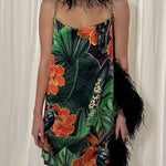 Peacock Palm Chain Dress - Mode & Affaire