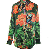 Peacock Palm Silk Shirt - Mode & Affaire